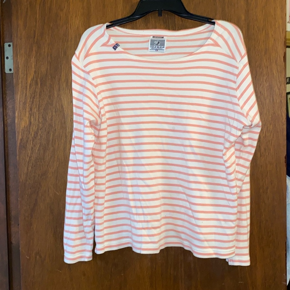 Striped long sleeve top